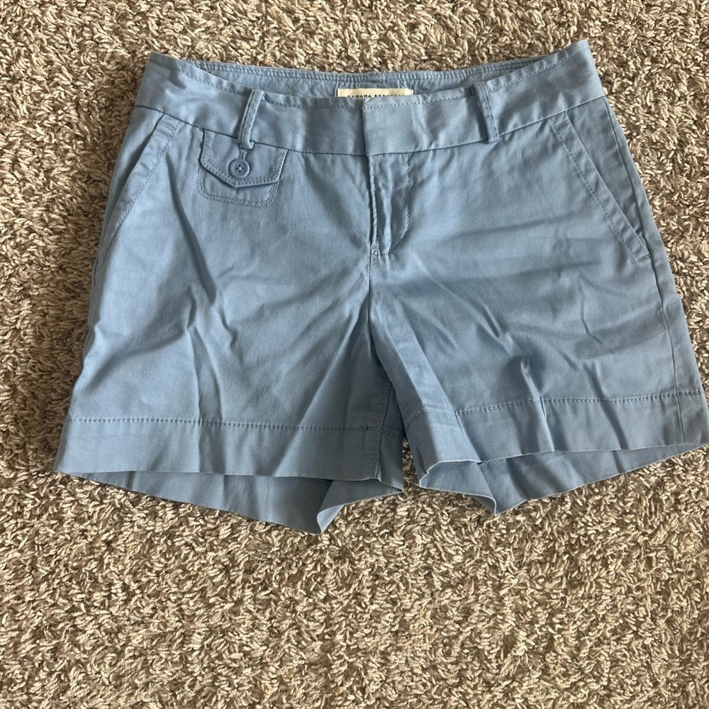 Banana Republic Light Blue Cotton Blend Bermuda Shorts